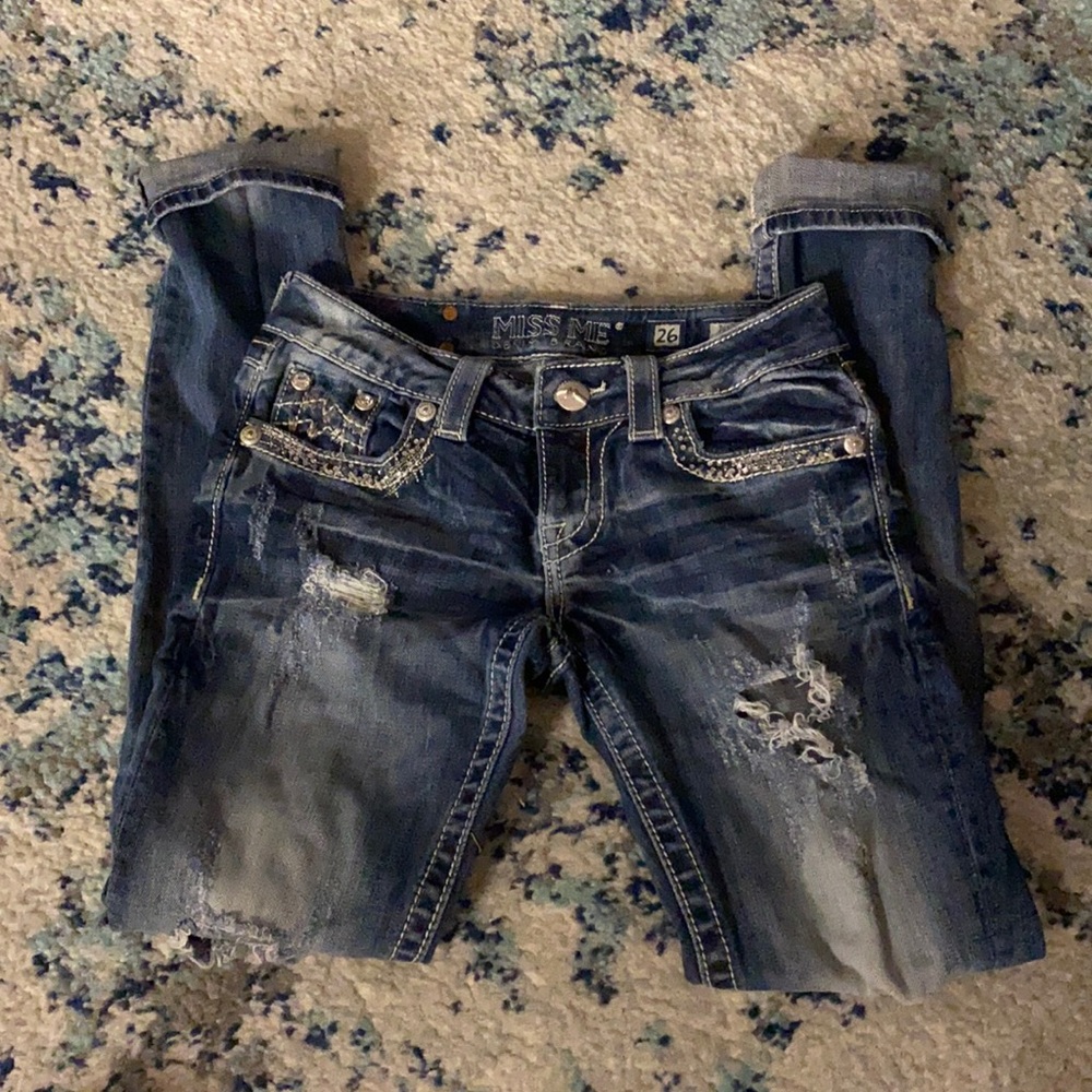 Miss me cuffed skinny jeans